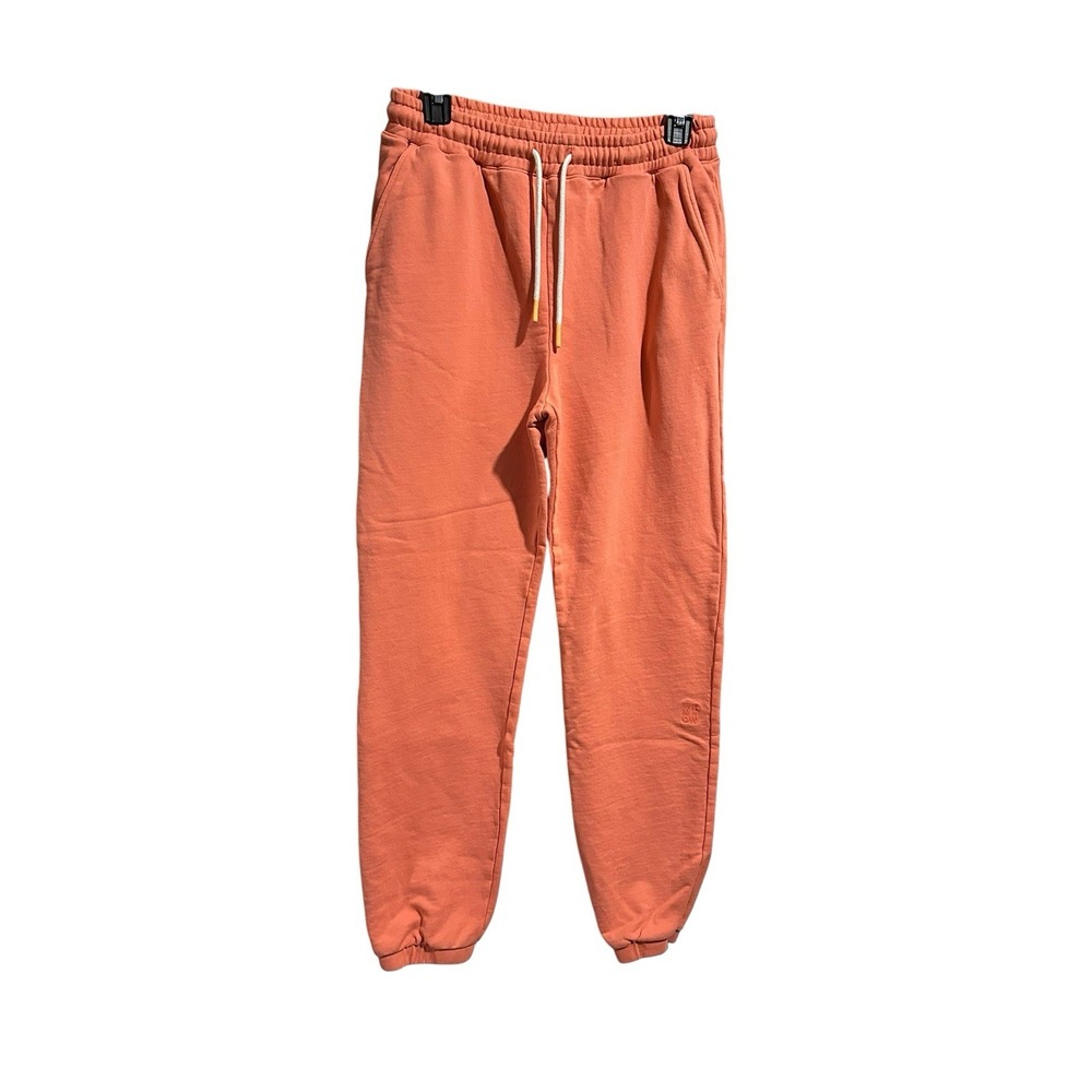 Monrow Women's Coral Drawstring‎ Joggers Small Eco Friendly Logo Pants #U1-1